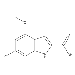 6-Bromo-4-methoxy-1H-indole-2-carboxylic acid结构式