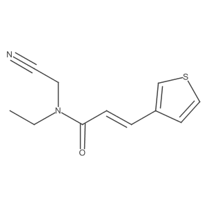 N-(cyanomethyl)-N-ethyl-3-(thiophen-3-yl)prop-2-enamide结构式