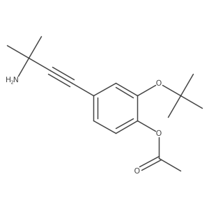 Phenol,4-(3-amino-3-methyl-1-butyn-1-yl)-2-(1,1-dimethylethoxy)-,1-acetate结构式