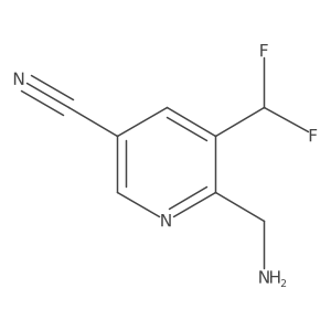 2-(Aminomethyl)-5-cyano-3-(difluoromethyl)pyridine Structure