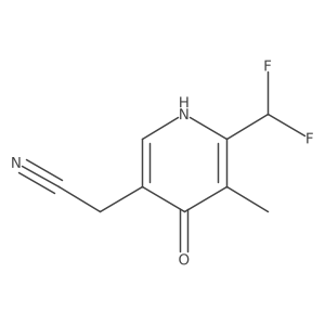 2-(Difluoromethyl)-4-hydroxy-3-methylpyridine-5-acetonitrile Structure