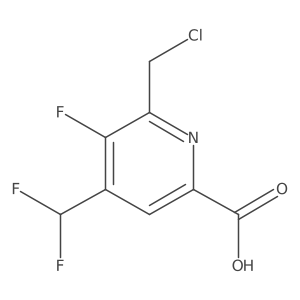 2-(Chloromethyl)-4-(difluoromethyl)-3-fluoropyridine-6-carboxylic acid结构式