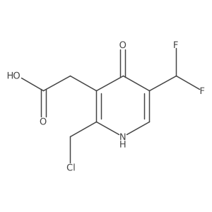 2-(Chloromethyl)-5-(difluoromethyl)-4-hydroxypyridine-3-acetic acid Structure