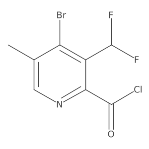 4-Bromo-3-(difluoromethyl)-5-methylpicolinoyl chloride结构式