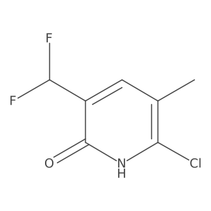 6-Chloro-3-(difluoromethyl)-5-methylpyridin-2-ol结构式