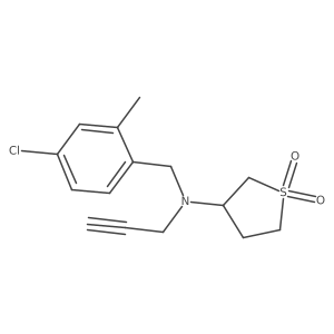 3-{[(4-Chloro-2-methylphenyl)methyl](prop-2-yn-1-yl)amino}-1lambda6-thiolane-1,1-dione结构式