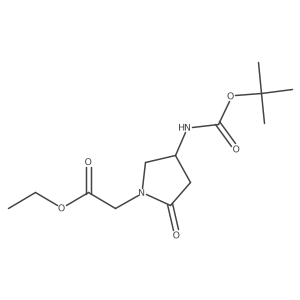 Ethyl 4-(Boc-amino)-2-oxopyrrolidine-1-acetate Structure