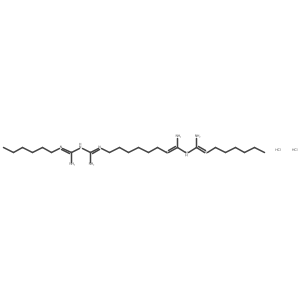 1,1'-Hexamethylenebis(5-hexylbiguanide) dihydrochloride Structure