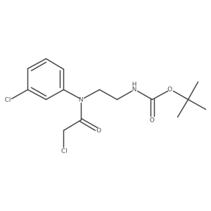 1,1-Dimethylethyl N-[2-[(2-chloroacetyl)(3-chlorophenyl)amino]ethyl]carbamate结构式