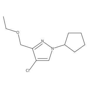 4-chloro-1-cyclopentyl-3-(ethoxymethyl)-1H-pyrazole结构式