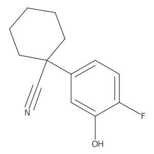 1-(4-Fluoro-3-hydroxyphenyl)cyclohexane-1-carbonitrile结构式