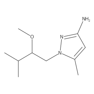 1-(2-methoxy-3-methylbutyl)-5-methyl-1H-pyrazol-3-amine结构式