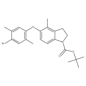 5-(4-Bromo-2,5-dimethylphenoxy)-2,3-dihydro-4-methyl-1h-indole-1-carboxylic acid, 1,1-dimethylethyl ester Structure