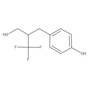 4-[3-Hydroxy-2-(trifluoromethyl)propyl]phenol结构式
