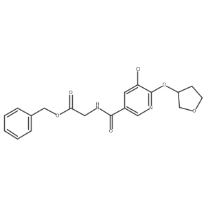 Benzyl 2-(5-chloro-6-((tetrahydrofuran-3-yl)oxy)nicotinamido)acetate结构式