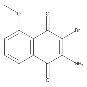 2-Amino-3-bromo-5-methoxynaphthalene-1,4-dione结构式