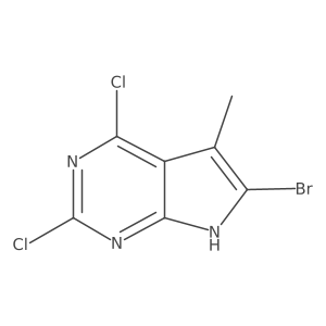 6-Bromo-2,4-dichloro-5-methyl-7H-pyrrolo[2,3-d]pyrimidine Structure