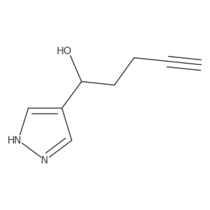 1-(1H-Pyrazol-4-yl)pent-4-yn-1-ol Structure