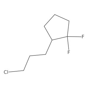 2-(3-Chloropropyl)-1,1-difluorocyclopentane结构式