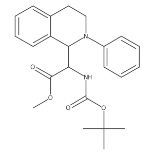 Methyl 2-((tert-butoxycarbonyl)amino)-2-(2-phenyl-1,2,3,4-tetrahydroisoquinolin-1-yl)acetate Structure
