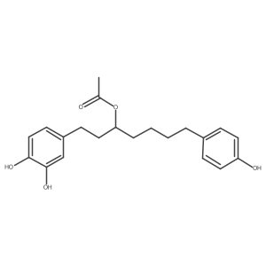 1-(3,4-Dihydroxyphenyl)-7-(4-hydroxyphenyl)heptan-3-yl acetate Structure