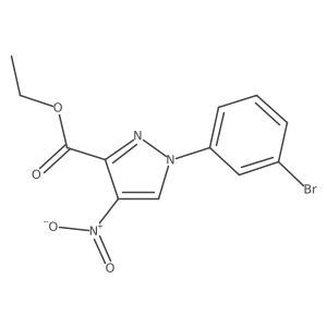 Ethyl 1-(3-bromophenyl)-4-nitro-1h-pyrazole-3-carboxylate Structure