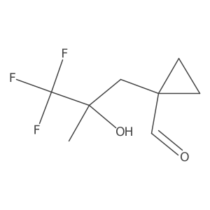 1-(3,3,3-Trifluoro-2-hydroxy-2-methylpropyl)cyclopropane-1-carbaldehyde结构式
