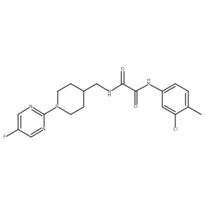 N1-(3-chloro-4-methylphenyl)-N2-((1-(5-fluoropyrimidin-2-yl)piperidin-4-yl)methyl)oxalamide Structure