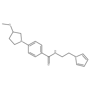 N-(2-(1H-pyrrol-1-yl)ethyl)-4-(3-methoxypyrrolidin-1-yl)benzamide结构式