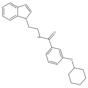 N-(2-(1H-indol-1-yl)ethyl)-2-((tetrahydro-2H-pyran-4-yl)oxy)isonicotinamide Structure
