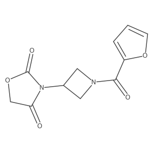 3-(1-(Furan-2-carbonyl)azetidin-3-yl)oxazolidine-2,4-dione结构式