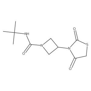 N-(tert-butyl)-3-(2,4-dioxothiazolidin-3-yl)azetidine-1-carboxamide结构式