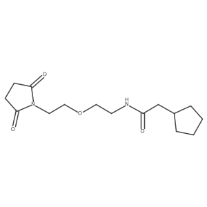 2-cyclopentyl-N-(2-(2-(2,5-dioxopyrrolidin-1-yl)ethoxy)ethyl)acetamide Structure