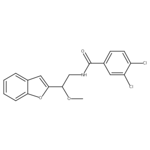 N-(2-(benzofuran-2-yl)-2-methoxyethyl)-3,4-dichlorobenzamide Structure