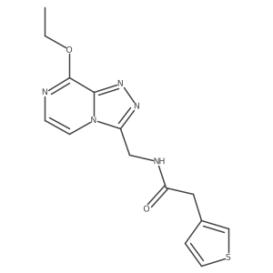 N-((8-ethoxy-[1,2,4]triazolo[4,3-a]pyrazin-3-yl)methyl)-2-(thiophen-3-yl)acetamide结构式