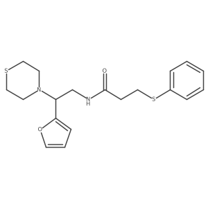 N-(2-(furan-2-yl)-2-thiomorpholinoethyl)-3-(phenylthio)propanamide Structure