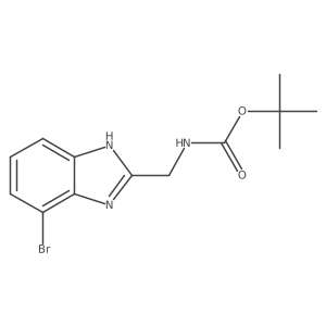 tert-butyl N-[(4-bromo-1H-1,3-benzodiazol-2-yl)methyl]carbamate结构式