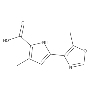 3-Methyl-5-(5-methyloxazol-4-yl)-1H-pyrrole-2-carboxylic acid Structure