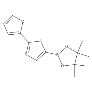 2-(Furan-2-yl)thiazole-5-boronic acid pinacol ester Structure