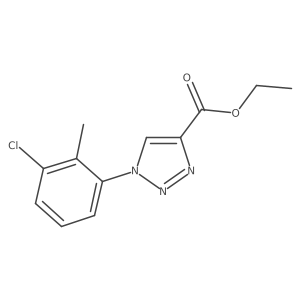 ethyl 1-(3-chloro-2-methylphenyl)-1H-1,2,3-triazole-4-carboxylate结构式