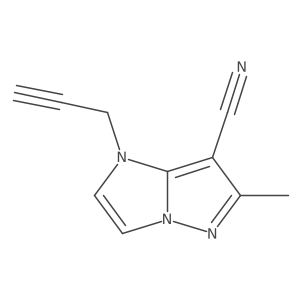 6-methyl-1-prop-2-ynyl-imidazo[1,2-b]pyrazole-7-carbonitrile Structure