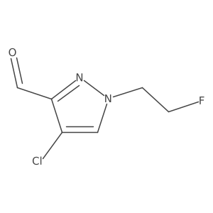 4-Chloro-1-(2-fluoroethyl)-1H-pyrazole-3-carbaldehyde Structure