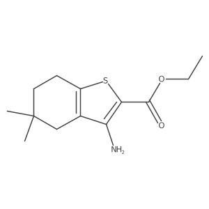 Ethyl 3-amino-5,5-dimethyl-4,5,6,7-tetrahydrobenzo[B]thiophene-2-carboxylate结构式