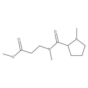 methyl 3-[N-methyl-1-(1-methylpyrrolidin-2-yl)formamido]propanoate结构式