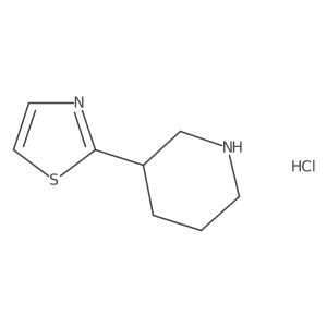 3-(1,3-Thiazol-2-yl)piperidine hydrochloride Structure