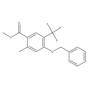 4-Benzyloxy-2-methyl-5-trifluoromethyl-benzoic acid methyl ester结构式