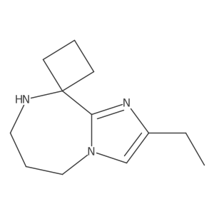 2'-Ethyl-5',6',7',8'-tetrahydrospiro[cyclobutane-1,9'-imidazo[1,2-a][1,4]diazepine] Structure