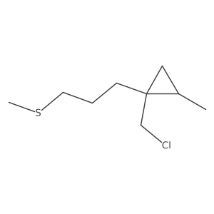 1-(Chloromethyl)-2-methyl-1-[3-(methylsulfanyl)propyl]cyclopropane结构式