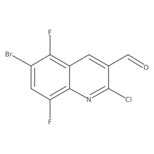 6-Bromo-2-chloro-5,8-difluoroquinoline-3-carbaldehyde Structure