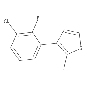 3-(3-Chloro-2-fluorophenyl)-2-methylthiophene结构式